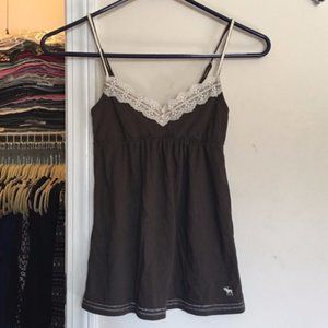 Abercrombie Brown V-Neck Tank Top
